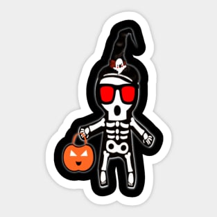 Halloween Hilarious Skeleton Shopping Sticker